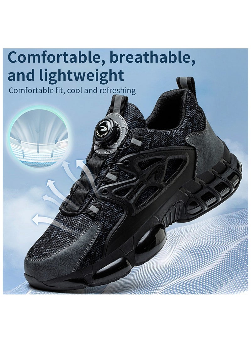 Steel Toe Shoes for Men Lightweight Safety Shoes Comfortable Puncture Proof Slip On Indestructible Work Shoes and Fashion Sneakers. - Image 4