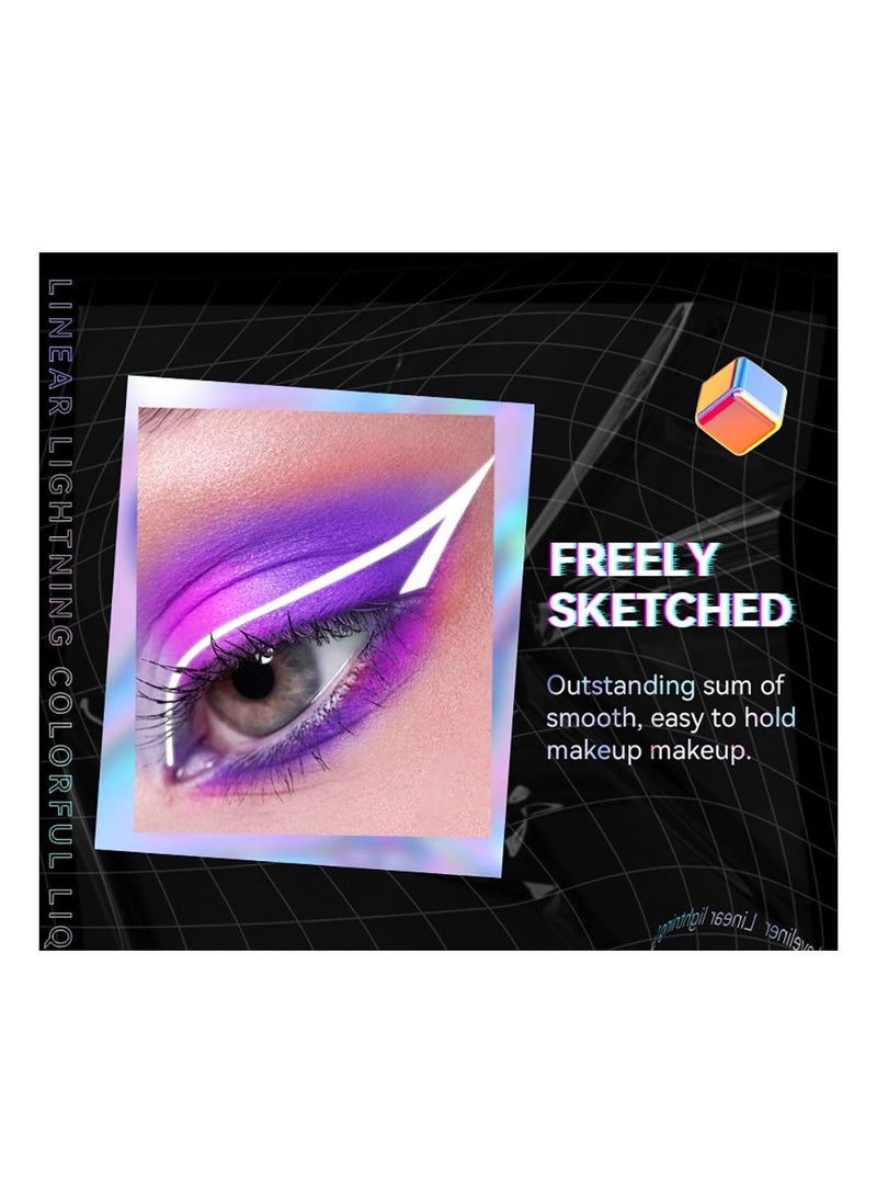 DEROL - Liquid Eyeliner Long Lasting Waterproof Professional Neon Makeup Colorful Eyeliners Set Sweat Smudge Proof Women Tool Kit,Soft,Smooth,Natural,Hyper Easy Suitable For Clubs, Stages, Parties - Image 1