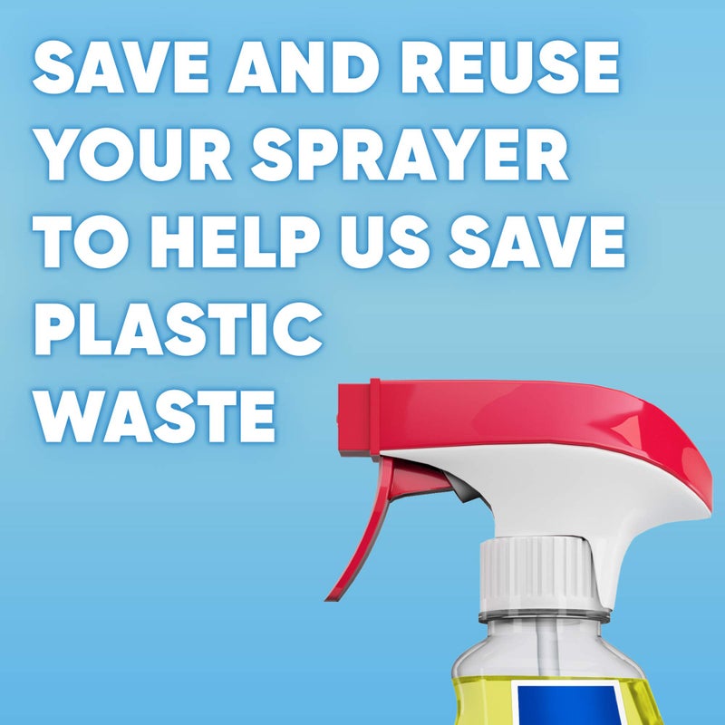 Windex Refill Multipurpose Cleaner Disinfectant Spray, Bottle Made from 100% Recycled Plastic, Surface Cleaning Spray, Citrus Fresh Scent, 32 Fl Oz - Image 3