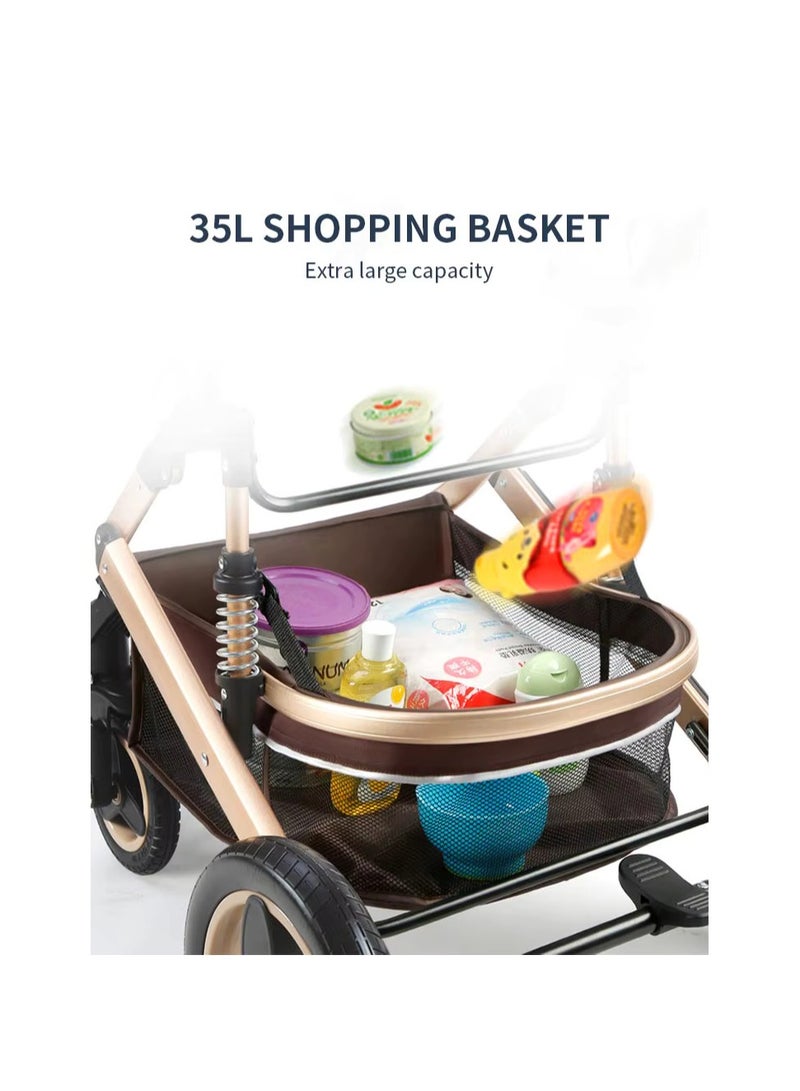 Cool Berry Convenience Stroller - Lightweight Travel Umbrella Stroller with Multi-Position Reclining Canopy, Pop-Up Sun Visor, Compact Folding Design, and Convenient Features for On-the-Go Parents - Image 3