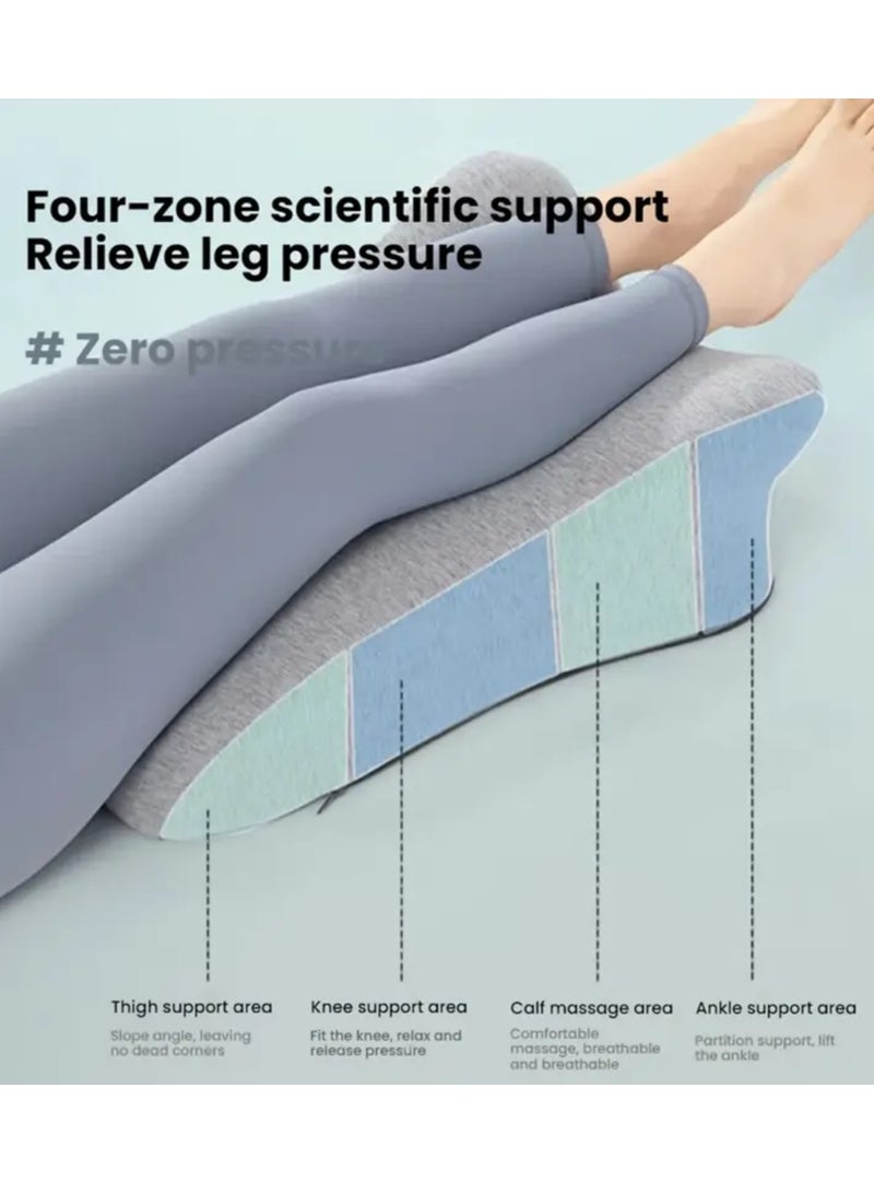 Adult Ergonomic Memory Foam Bed Triangle Wedge Pillow Headboard for Sitting up Back Neck Pain Relief with Face Down Massage Prone Pillow Function for Reading, with Washable Cover - Image 2