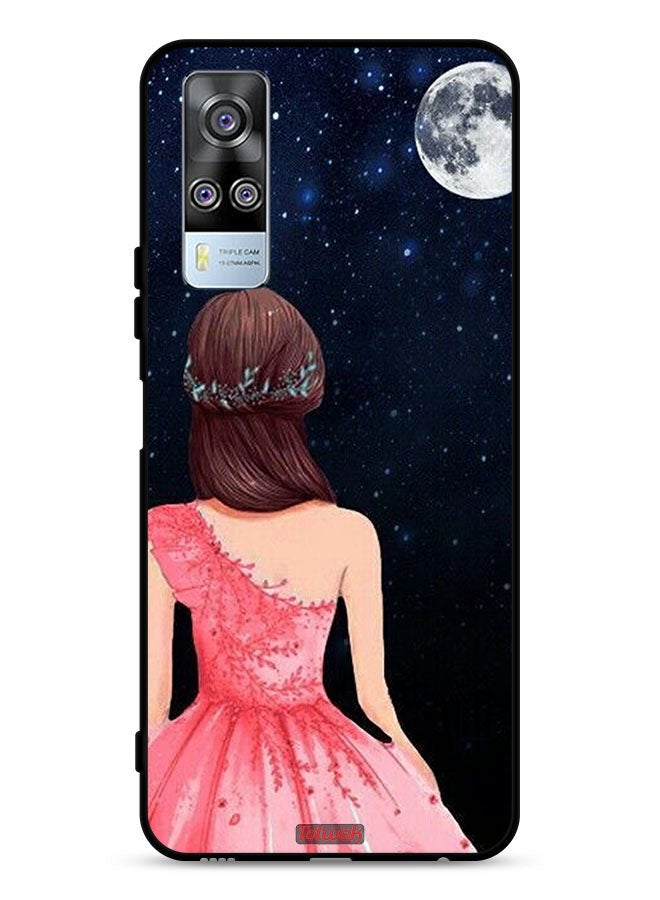 Tolwak vivo Y53s 4G Protective Case Cover Girl And Moon Art - Image 1