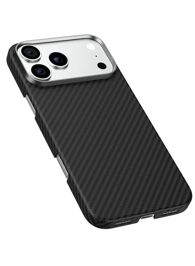 LEVELO iPhone 17 Pro Max MagSafe Case / Sergei 1500D Aramid Fiber Case / iP 17 Pro Max Back Cover - Black - Image 5