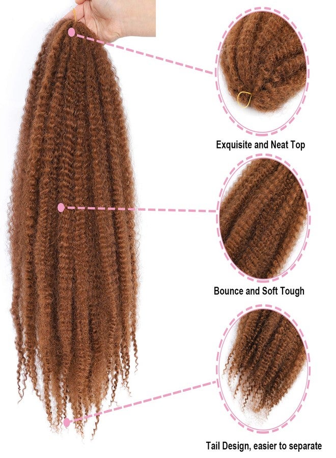 Dansama Marley Twist Braiding Hair 24 Inch 6 Packs Marley Braiding Hair Crochet Hair Extensions (24 Inch (Pack of 6), #30) - Image 4