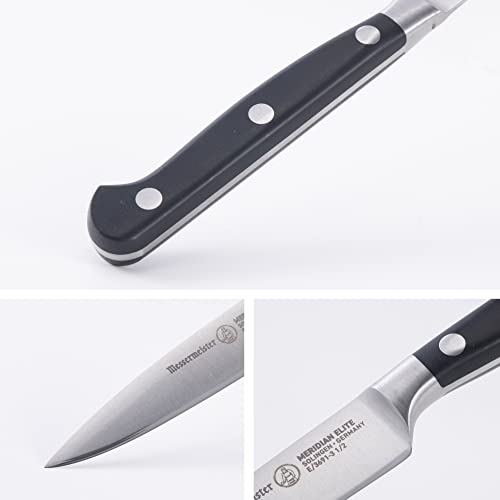 Messermeister Meridian Elite 3.5” Spear Point Paring Knife - Fine German Steel Alloy Blade - Rust Resistant & Easy to Maintain - Image 4