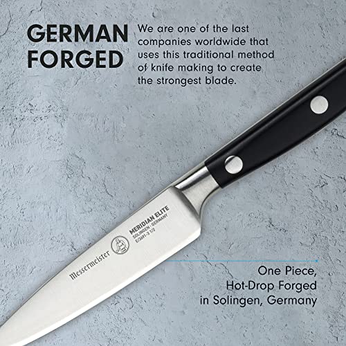 Messermeister Meridian Elite 3.5” Spear Point Paring Knife - Fine German Steel Alloy Blade - Rust Resistant & Easy to Maintain - Image 5