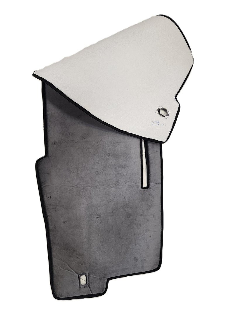 Dashboard cover in thick soft top in Grey Color Customized for Toyota Corolla 2009-2013. - Image 2