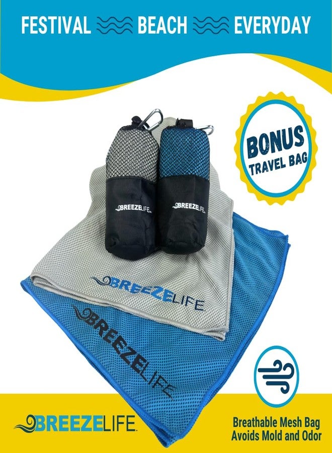Breezelife Breeze Life Cool WRAP Microfiber Cooling Towels for Hot Weather, Cooling Neck Wraps, Instant Relief Sports Towel for Athletes, Running, Yoga, Workout, Golf, Biking, 2 Pack - Image 2