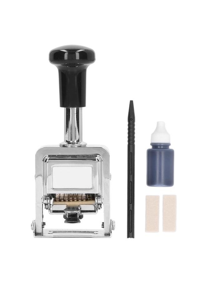 Thoraya 7 Digit Number Stamp Automatic Jump Number Stamp 7 Digit Self Inking Number Stamp with Zinc Alloy Shell for Banking  - Image 1
