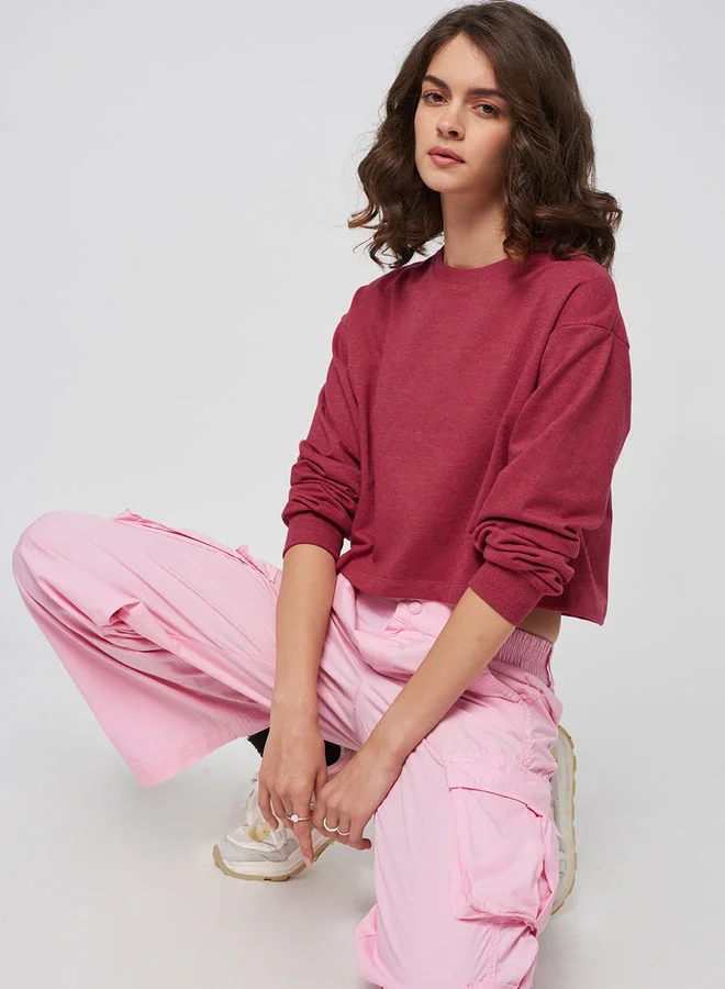 The Souled Store  The Souled Store|Solid |Plum| Maroon womens Sweatshirts for Women | Best Price UAE