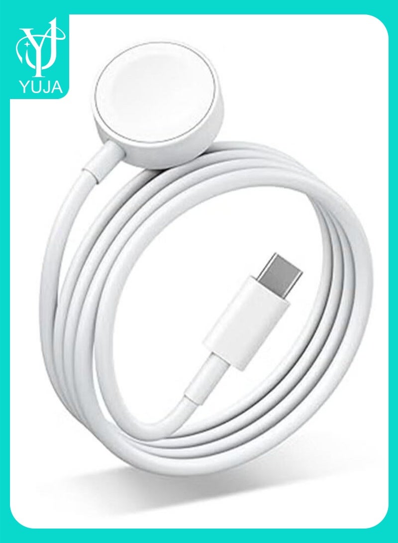 YUJA Fast Charging USB C Watch Charger Cord Compatible for Apple Watch, Magnetic Watch Charging Cable Compatible for Watch Series 9/8/7/Ultra/Ultra2/SE2/6/5/4/3/2/1/SE1, Type C Cord, 1M - Image 1