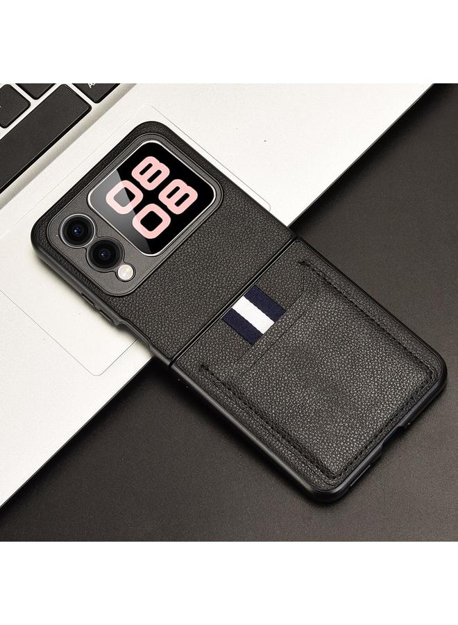 زبون جراب لهاتف Huawei Nova Flip Litchi Texture Card Opening Cover Case - Image 2