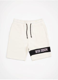 Web Denim Web Denim 100% Cotton Fleece Regular Fit Teens Knit Shorts Stylish, Comfortable Bottoms For Boys  - Image 1