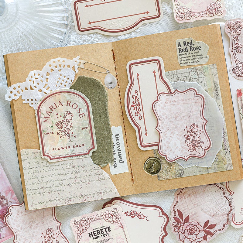 Paper Logo Notes Old Psalm Series Three-Dimensional Letterpress European Retro Hand Account Collage Base Portable Message Paper - Image 4