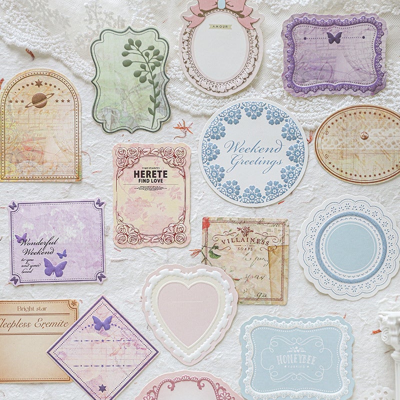 Paper Logo Notes Old Psalm Series Three-Dimensional Letterpress European Retro Hand Account Collage Base Portable Message Paper - Image 3