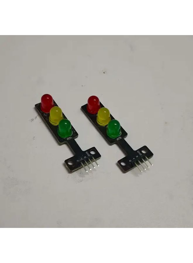 LED Traffic Signal Light Module 2pcs Robotics Accessory 4 Colors Red Yellow Green Blue - Image 1