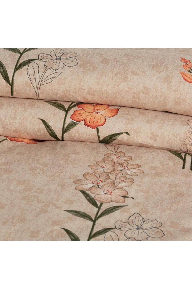 Melen Single  summer bed sheet set - 4 pieces - Fits a 200x120 bed - Leighton - Beige - Nude - Image 5