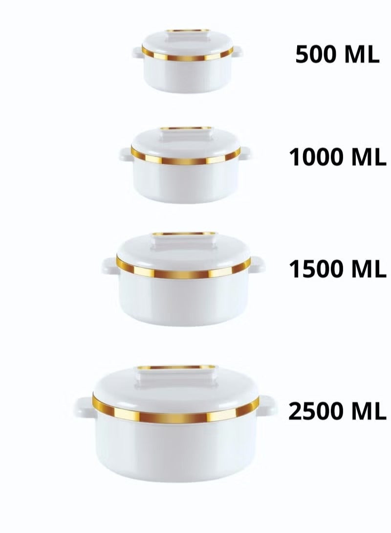 ميلتون طقم حافظات طعام حرارية – 4 قطع بأحجام 500، 1000، 1500، و2500 مل | يحافظ على الطعام ساخنًا ولذيذًا دائمًا - Image 3