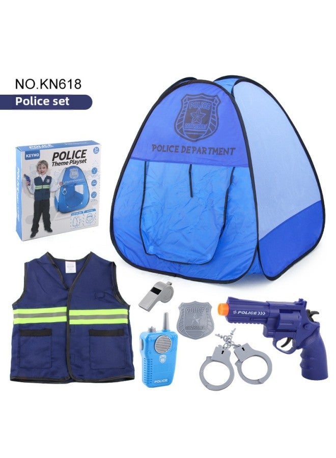إسكدنيا زي تمثيل دور المصدر زي تنكر رياض الأطفال أداء زي رجال الإطفاء والشرطة suit-اللون: KN618 شرطة 762.2G - Image 1