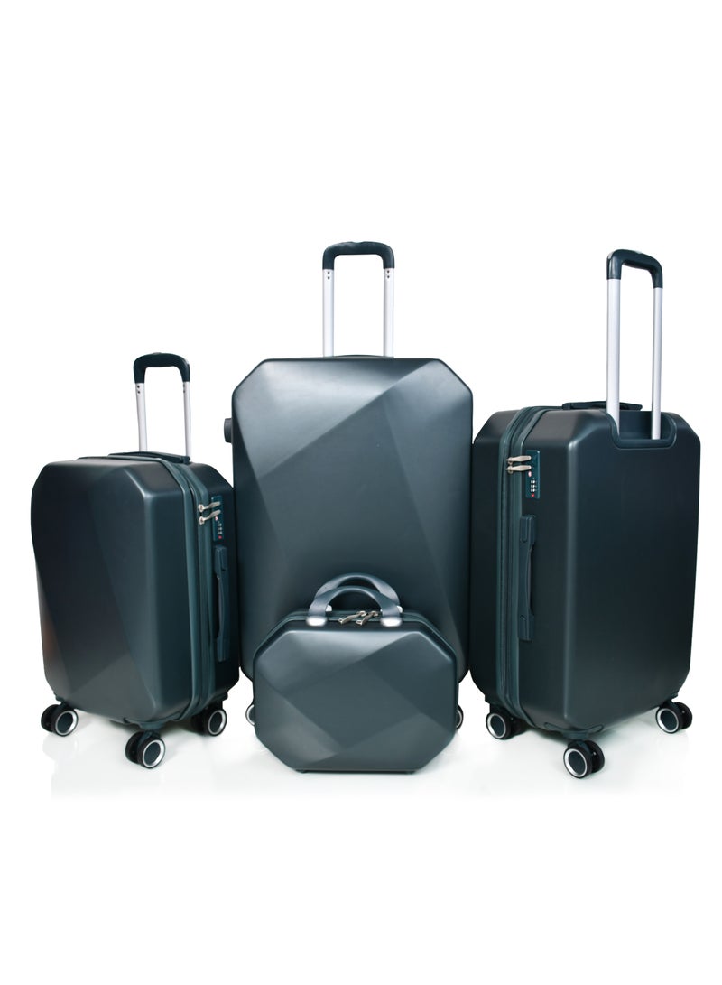 مورانو مجموعة حقائب سفر مورانو بعجلات دوارة مكونة من 4 قطع  لون أغضر غامق - Image 1