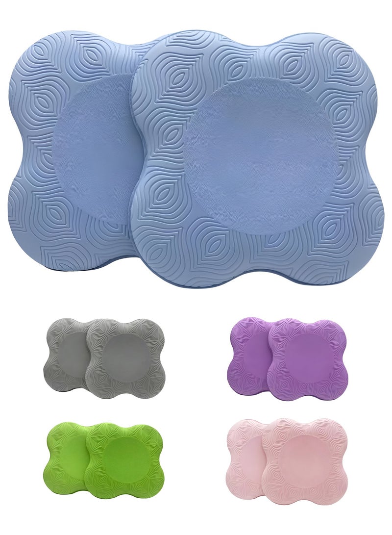 FIT TRIBE 2PCS Yoga Knee Pads for Women & Men, Extra Thick Foam Exercise Pads, Non-Slip Gym Cushion for Knees, Elbows & Hands, Lightweight & Durable Workout Accessories, Yoga Essentials (Blue) - Image 1