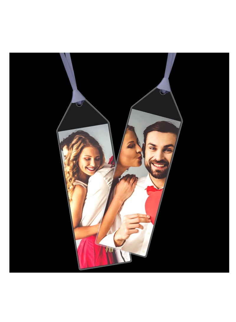 Excefore Plastic Bookmark Sleeves, Photo Booth Sleeves, 2-1/4 x 6-1/4 Inches Picture Strip Sleeves, Suitable for 2 x 6 Inches Vinyl Photo Strips for Valentine's Day Gift and Wedding(25Pcs) - Image 5