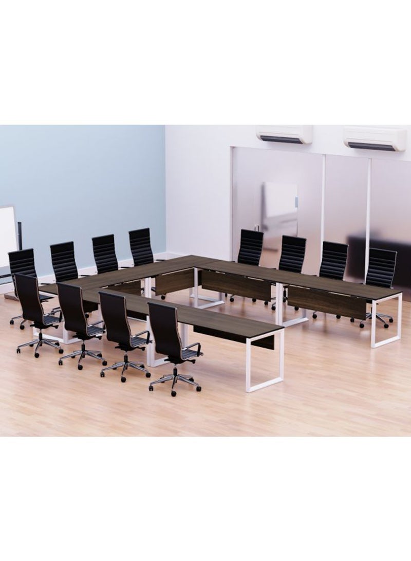 Mahmayi Mahmayi Vorm 136-14 12 Seater Dark Walnut U-Shaped Conference-Meeting Table  - Image 1