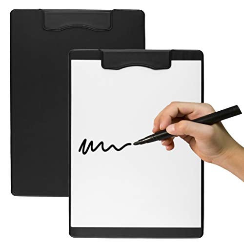 GlossyEnd Set of 2 - Paper Size Magnetic Clipboards with Magnetic Profile, Standard A4 Document and Letter Holder, Size 9'' x 12.5'' - Image 1