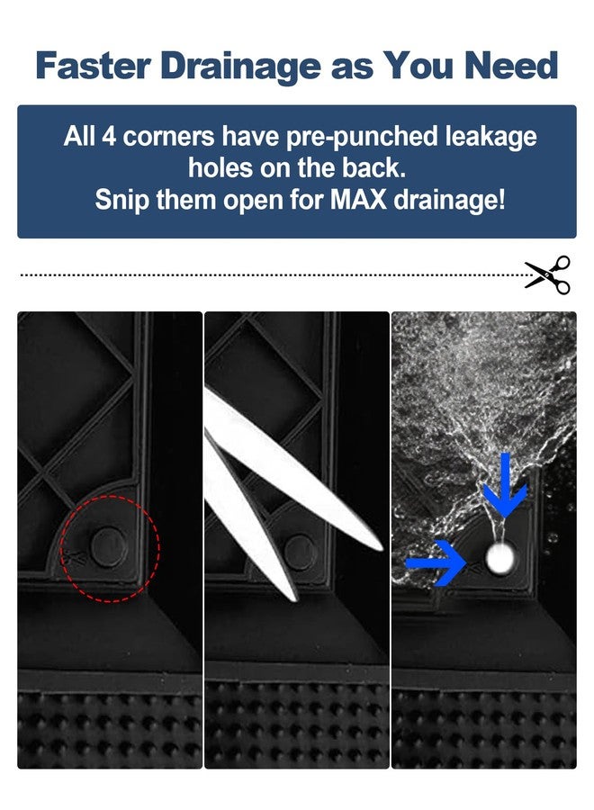 BEHERO Front Door Mat Outside Entrance, 36" x 17" Heavy Duty Rubber Outdoor Mats Enlarged for Entryway, Welcome Matt Outdoor, Dirt Trapping Waterproof Exterior Entry Mats, All Weather Doormat Black - Image 4