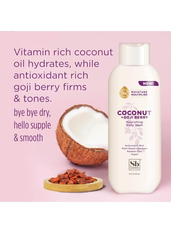 سوب بوكس صابون الجسم المغذي بجوز الهند وتوت الغوجي من سوب بوكس 591 مل | تركيبة مضاعفة للترطيب | نباتي وخالٍ من البارابين - Image 3