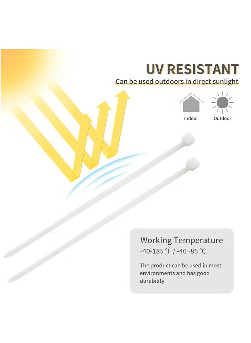 Loquat 100 Pcs Natural Nylon Non-Releasable Cable Tie, 100Mm X 2.5Mm - Image 2