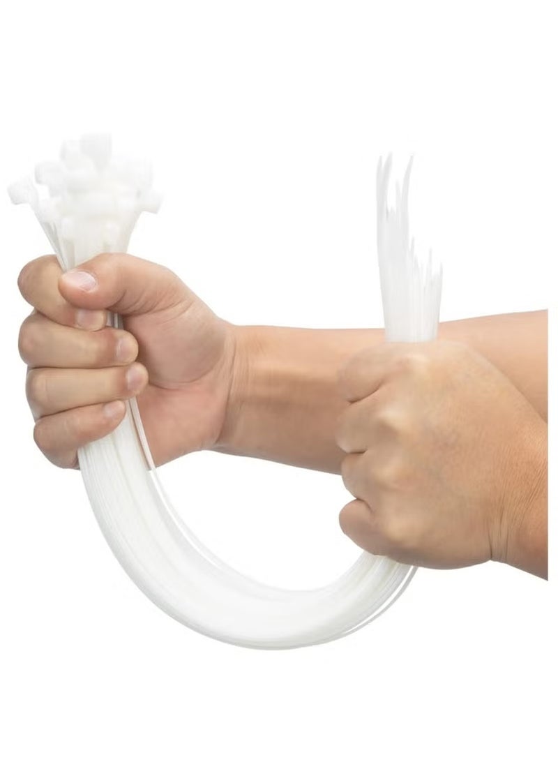 Loquat 100 Pcs Natural Nylon Non-Releasable Cable Tie, 100Mm X 2.5Mm - Image 4