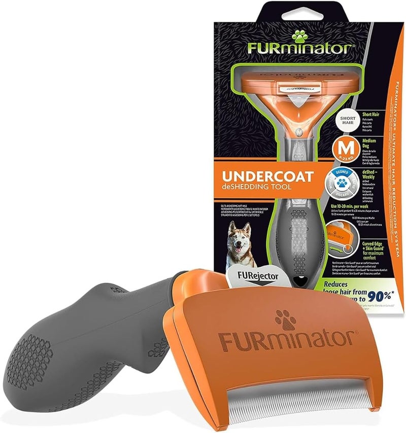 فورمينوتر أداة إزالة الطبقة السفلية من الفرو من FURminator للكلاب ذات الشعر القصير المتوسطة، وزن 9-23 كجم، طراز T691665 جودة تلبي حاجات متنوعة - Image 1