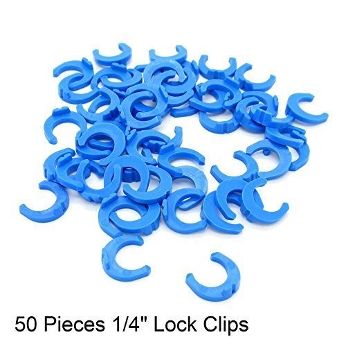 SHAPURE 1/4 inch Locking Clips for RO Reverse Osmosis Water Filter Fittings Pack of 50 - Image 2