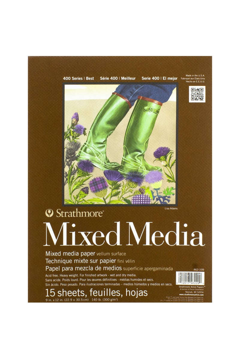 Strathmore Mixed Media Pad 300 gsmWhite23 X 30.5 cm15 Sheets