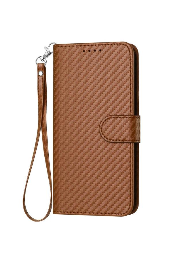 Zaboon Case For Huawei P60 / P60 Pro YX0070 Carbon Fiber Buckle Leather Phone Case with Lanyard - Image 2