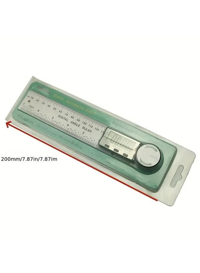 Digital Angle Ruler 200mm Stainless Steel High Precision Woodworking Protractor - Image 4