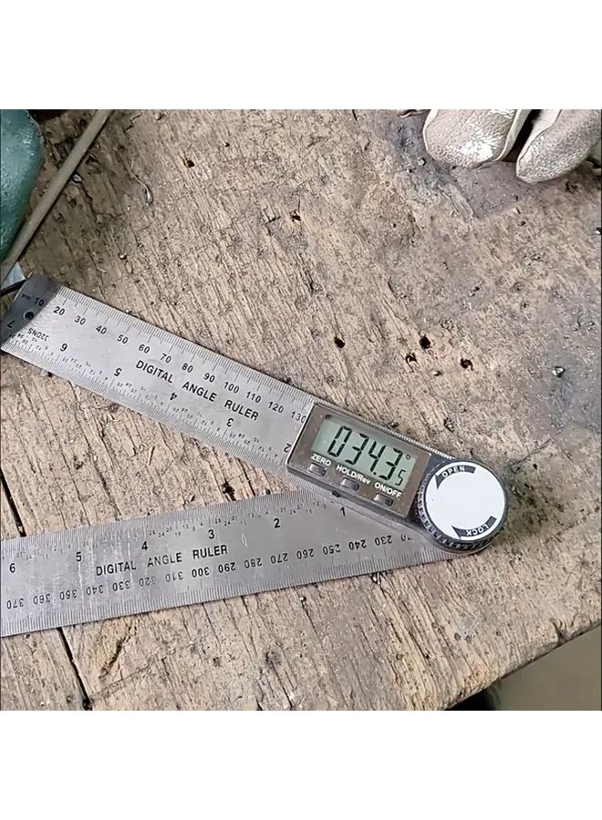 Digital Angle Ruler 200mm Stainless Steel High Precision Woodworking Protractor - Image 1