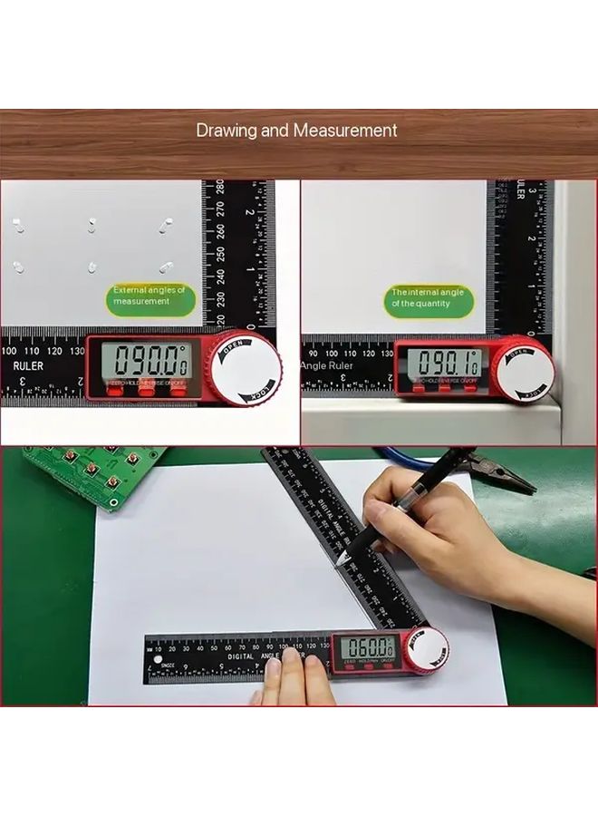 Digital Angle Ruler 200mm Stainless Steel High Precision Woodworking Protractor - Image 5