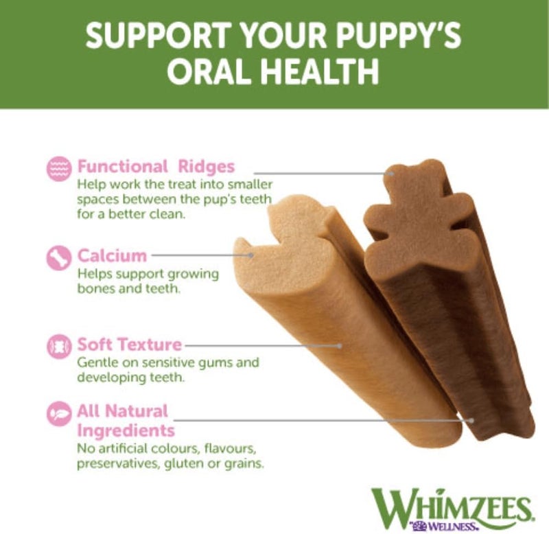 WHIMZEES by Wellness Puppy Stix, Chew Bone for Small Puppies, Dog Snack for Dental Care, Size XS/S, Pack of 28, No Added Sugar, Grain-Free, Natural, Low Fat - Image 5