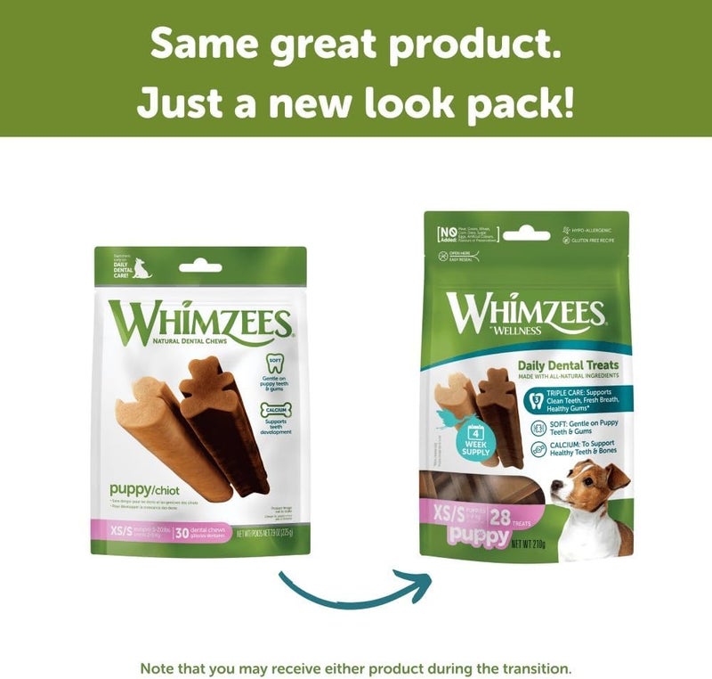 WHIMZEES by Wellness Puppy Stix, Chew Bone for Small Puppies, Dog Snack for Dental Care, Size XS/S, Pack of 28, No Added Sugar, Grain-Free, Natural, Low Fat - Image 4