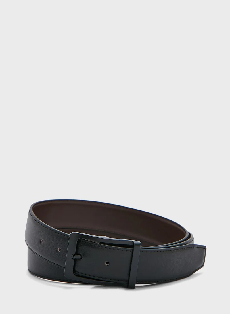 Robert Wood Genuine Grain Leather Formal Belt