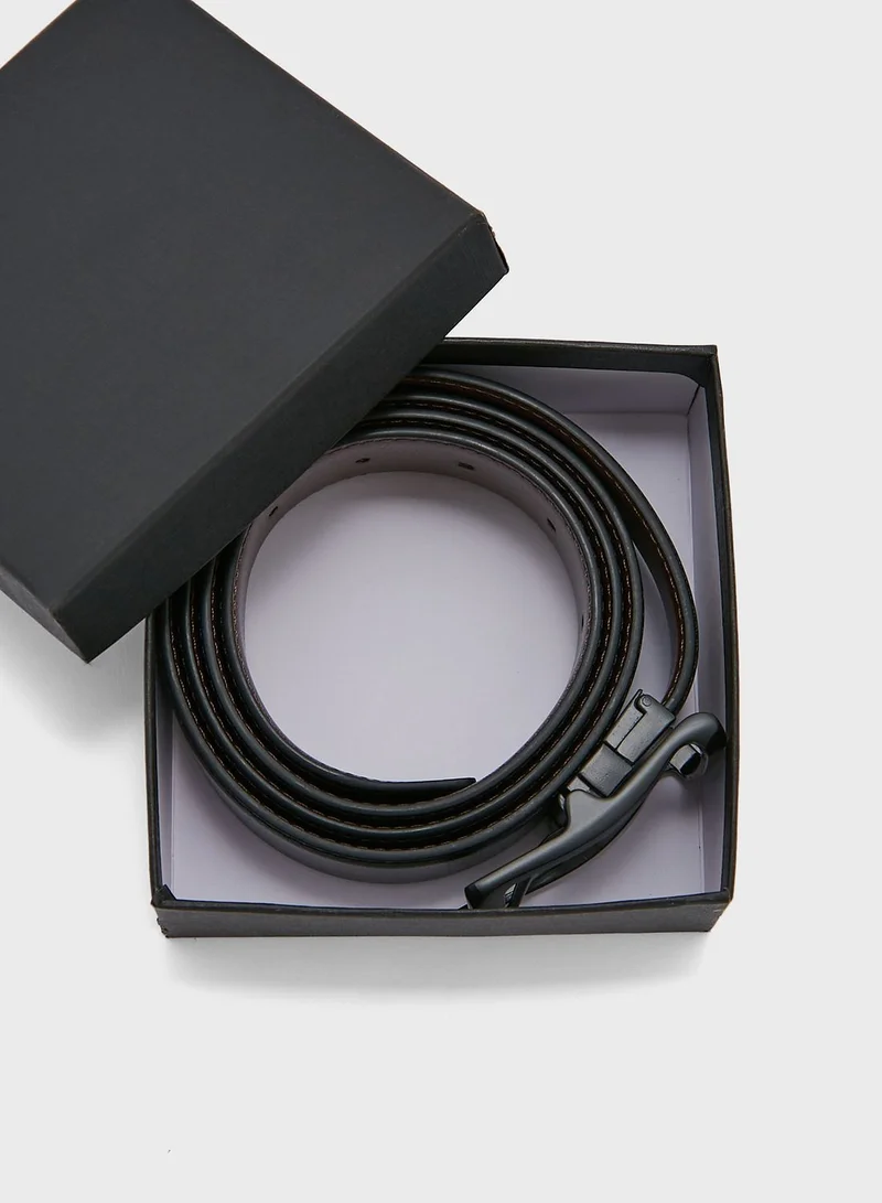 Robert Wood Genuine Grain Leather Formal Belt