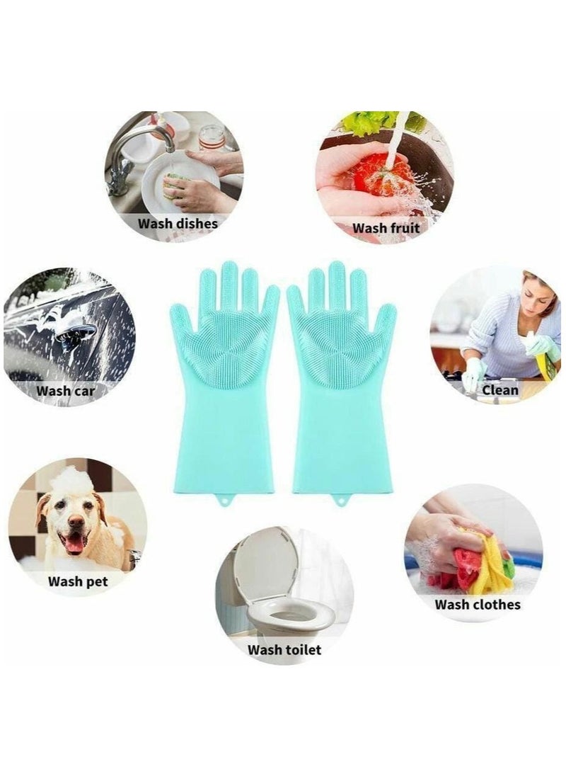 Generic Magic Silicone Dishwashing Glove Multicolor One Size  - Image 1