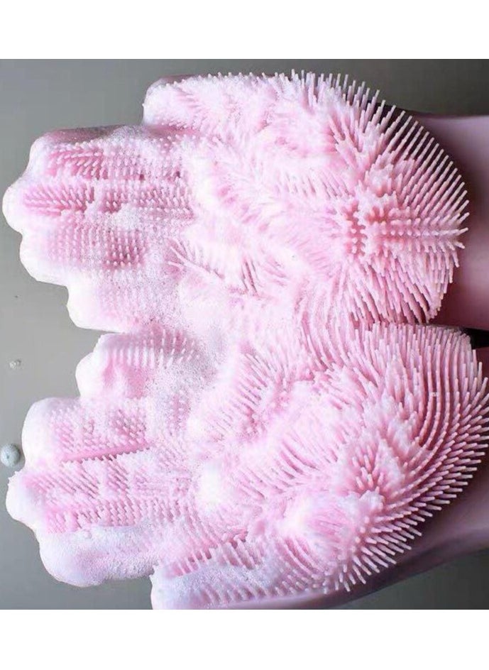 Generic Magic Silicone Dishwashing Glove Multicolor One Size  - Image 3