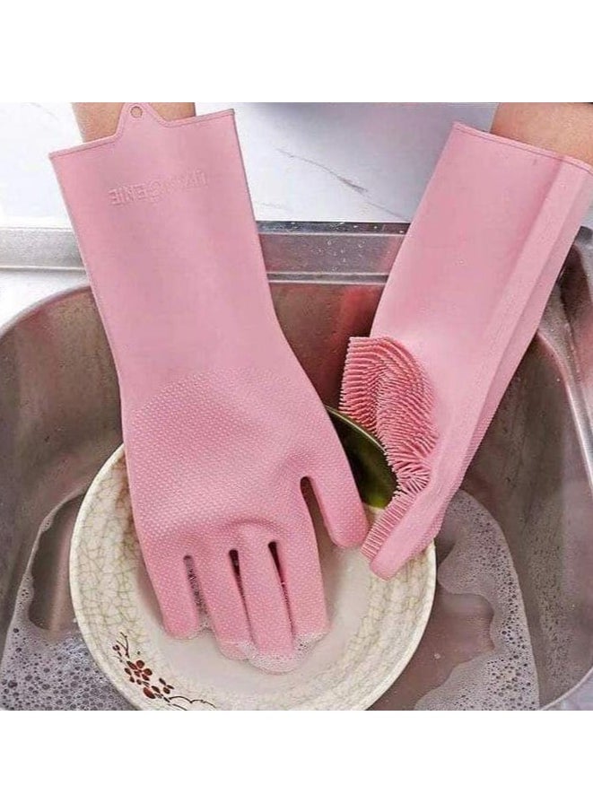 Generic Magic Silicone Dishwashing Glove Multicolor One Size  - Image 5