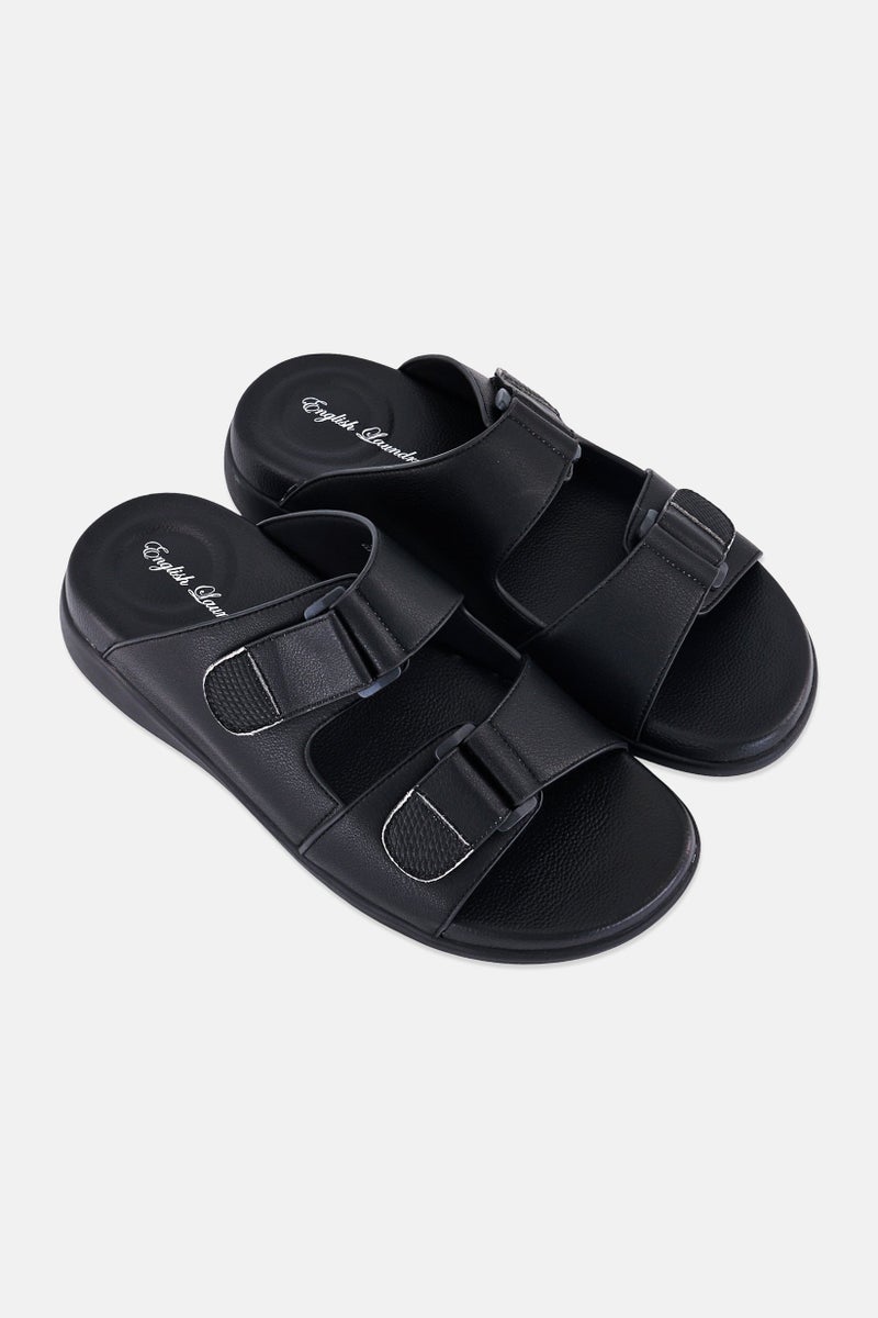 English Laundry Men Slip On Arabic Sandals, Black - Image 4