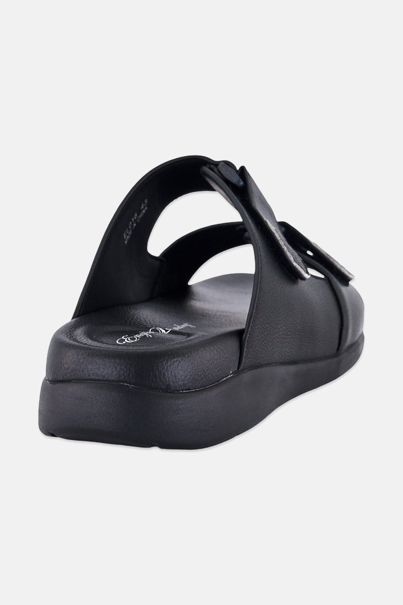 English Laundry Men Slip On Arabic Sandals, Black - Image 2