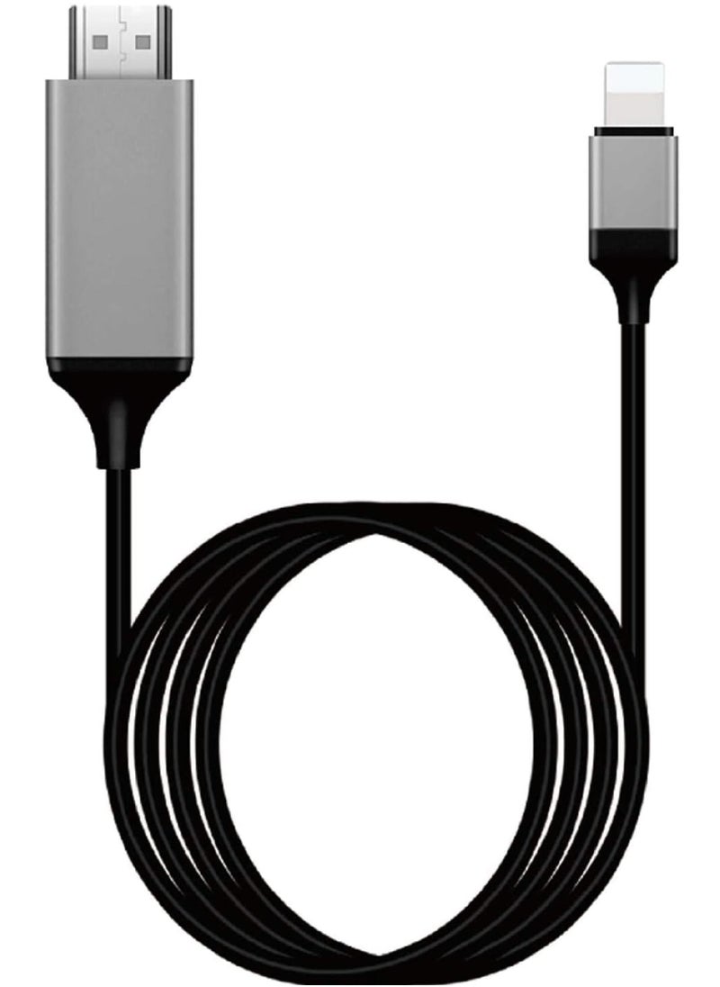 Rock Pow - [Apple MFi Certified] Lightning to HDMI Adapter for Phone to TV Compatible with iPhone 14/13/12/11/X/8/ iPad Sync Screen Connector Directly Connect on HDTV/Monitor/Projector NO Need Power Supply - Image 1