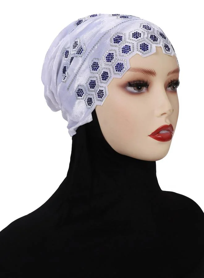 Take Two White Embellished Hijab